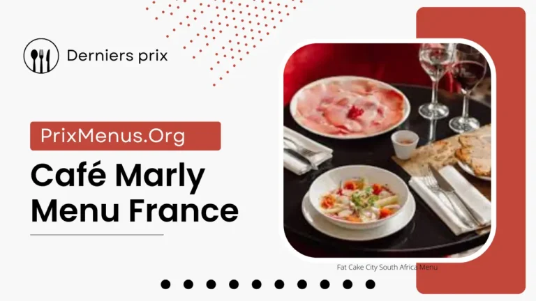 Café Marly Menu France Prixes 2024